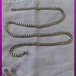 زنجیر نقره ای کارتیه استیل
