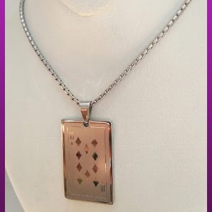 گردنبند 10 خشت استیل