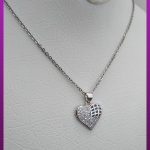گردنبند قلب نقره ای استیل