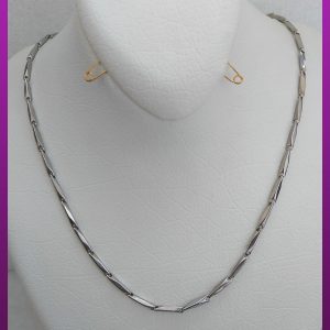 زنجیر نقره ای ساده استیل