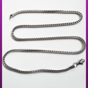 زنجیر سه بعدی نقره ای استیل