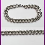 دستبند نقره ای ضخیم کارتیه استیل
