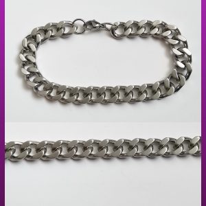 دستبند نقره ای ضخیم کارتیه استیل