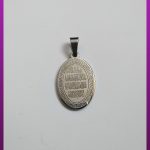 پلاک ون یکاد بیضی نقره ای استیل