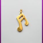 پلاک نت موسیقی طلایی استیل