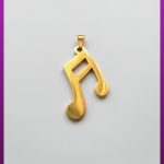 پلاک نت موسیقی طلایی استیل