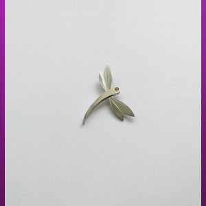 گردنبند سنجاقک نقره ای استیل