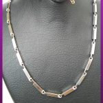 زنجیر ساده نقره ای استیل