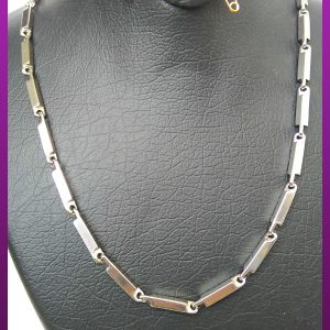 زنجیر ساده نقره ای استیل