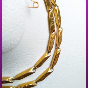 زنجیر ساده نایک طلایی استیل (زنجیر کبریتی)
