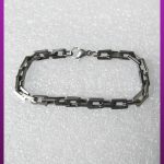 دستبند دوبل نقره ای استیل