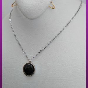 گردنبند سواچ مشکی استیل