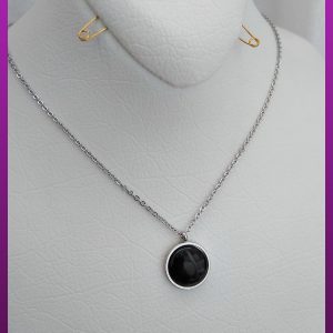 گردنبند سواچ مشکی استیل