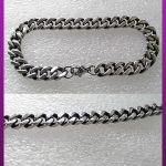 دستبند کارتیه مکعبی سیاه قلم نقره ای استیل