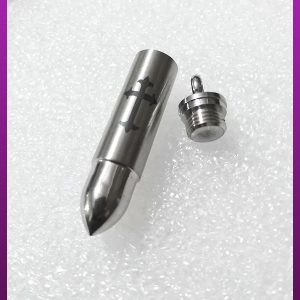 پلاک گلوله پیچی جادار نقره ای استیل