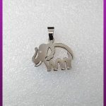 پلاک فیل نقره ای استیل