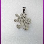 پلاک شیر آرم پژو نقره ای استیل