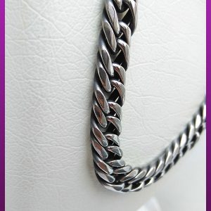 زنجیر کارتیه پیوسته سیاه قلم نقره ای استیل