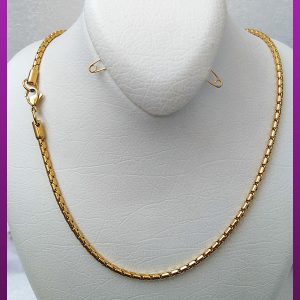 زنجیر لوله ای طلایی استیل