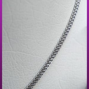 زنجیر مکعبی نقره ای استیل