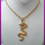 گردنبند مار طلایی استیل