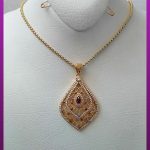 گردنبند زنانه پرنگین توخالی طلایی