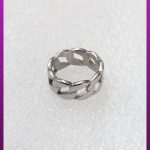 حلقه کارتیه نقره ای استیل