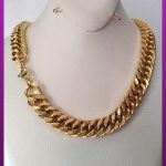 زنجیر کارتیه مکعبی طلایی استیل