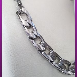 زنجیر کارتیه تخت نقره ای استیل