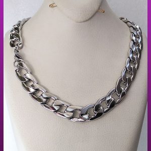 زنجیر کارتیه تخت نقره ای استیل