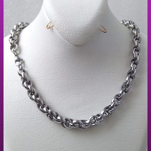 زنجیر زنجیر پیچی نقره ای استیل