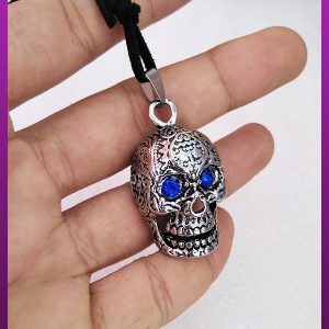 گردنبند جمجمه اسکلت چشم آبی