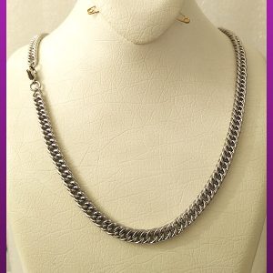 زنجیر کارتیه هشت پر نقره ای استیل