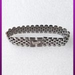 دستبند رولکس لوگو دار نقره ای استیل
