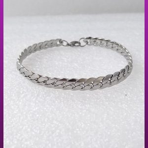 دستبند کارتیه تخت نقره ای استیل