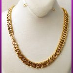 زنجیر کارتیه مکعبی طلایی استیل