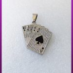 پلاک پاسور فول نگین نقره ای