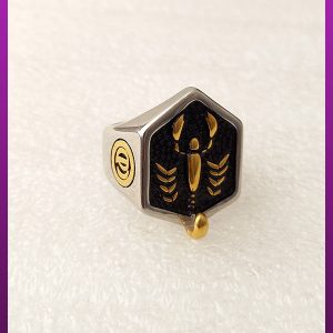 انگشتر عقرب نقره ای استیل