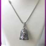 گردنبند زنگوله نقره ای استیل