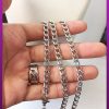 ست زنجیر و دستبند کارتیه نقره ای استیل