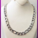 زنجیر فیگارو نقره ای استیل