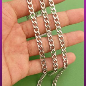 ست زنجیر و دستبند کارتیه نقره ای استیل