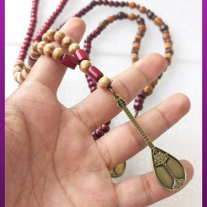 گردنبند مهره چوبی سه تار