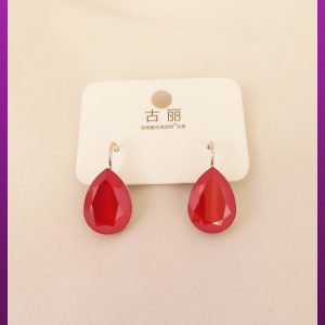 گوشواره اشک قرمز سواروسکی
