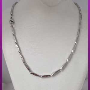زنجیر کبریتی طرح دار نقره ای استیل