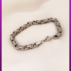 دستبند بیزانس نقره ای استیل