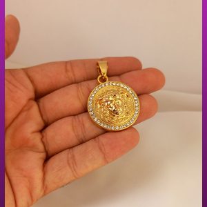 پلاک ورساچه فول نگین طلایی