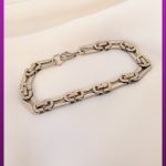 دستبند بیزانس نقره ای استیل