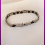 دستبند مغناطیسی تنگستن مشکی نقره ای Esprit