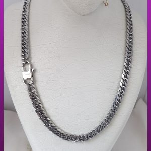 زنجیر کارتیه نقره ای مات با قفل اصلی کارتیر استیل